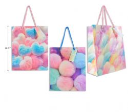 SAC CADEAUX LARGE - EN BOULES DE COTON ASST